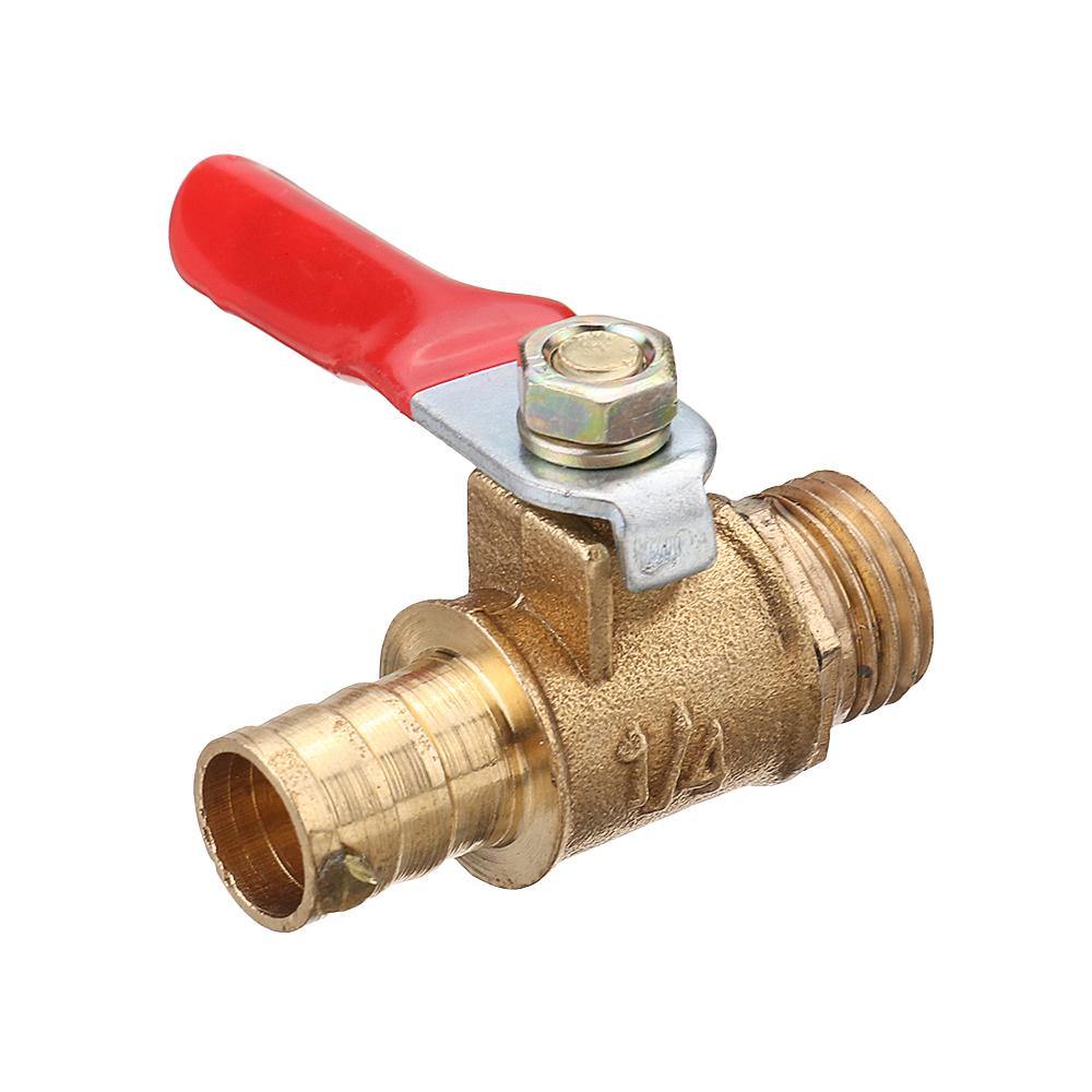 10mm Hose Barb to BSP Male Thread 1/2" 3/8" 1/2" Brass Inline Ball Valve Pipe Hose Coupler Adapter - MRSLM