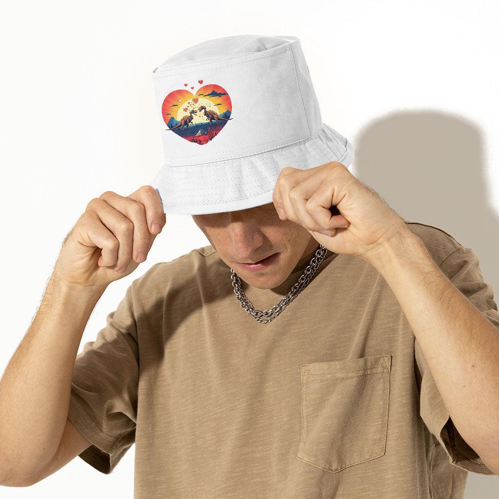 Cartoon Bucket Hat - Dinosaur Themed Hat - Unique Bucket Hat - MRSLM