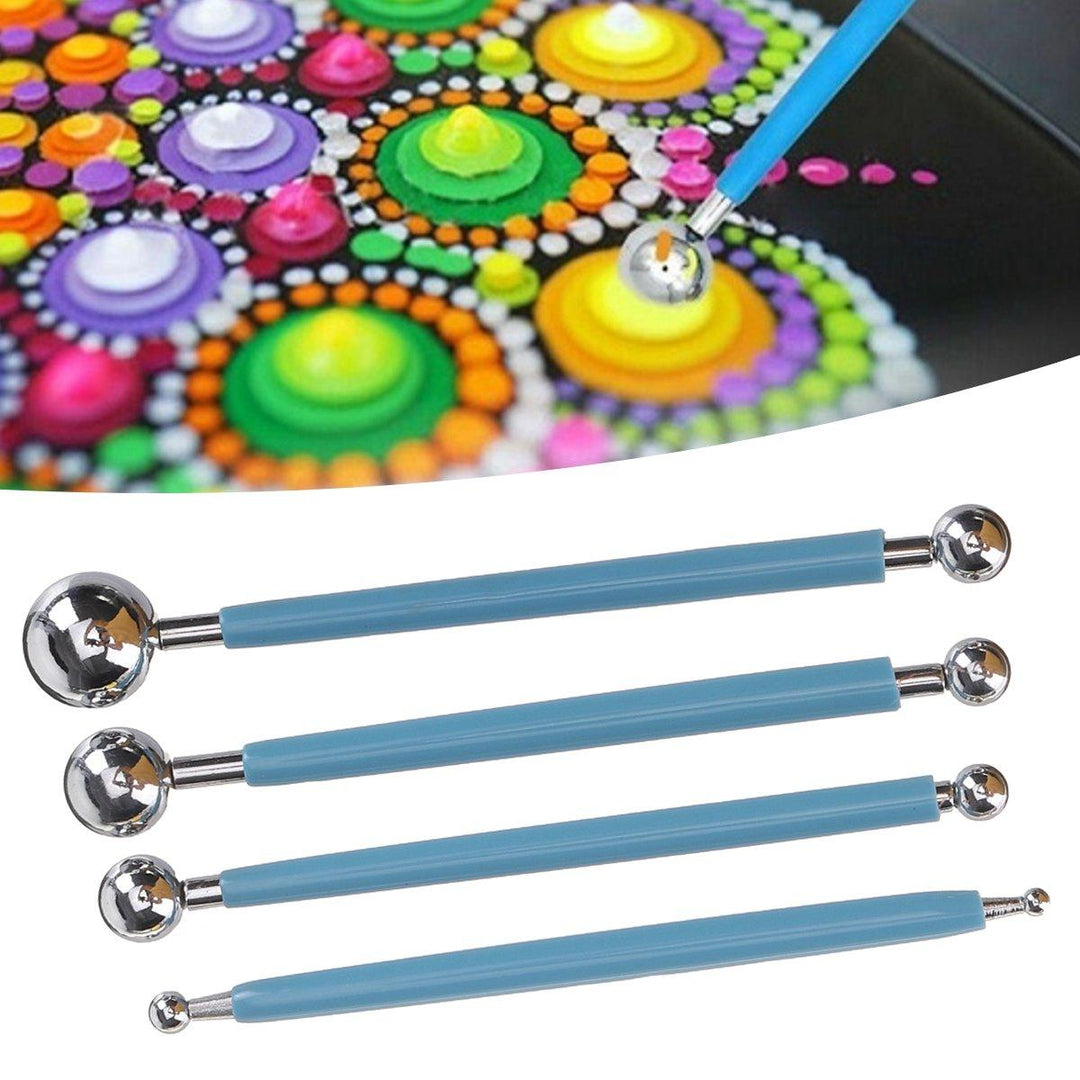 16Pcs Mandala Painting Kit Mandala Dotting Tools DIY Rock Painting Art Crafts Pen Paint Stencil Set - MRSLM