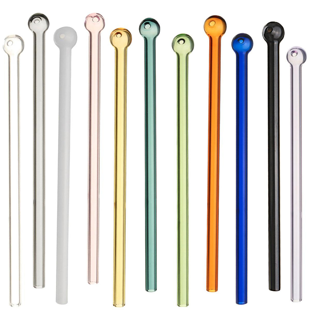 Reusable Borosilicate Glass Drinking Straw Enviromentally Friendly Party Tableware Straws - MRSLM