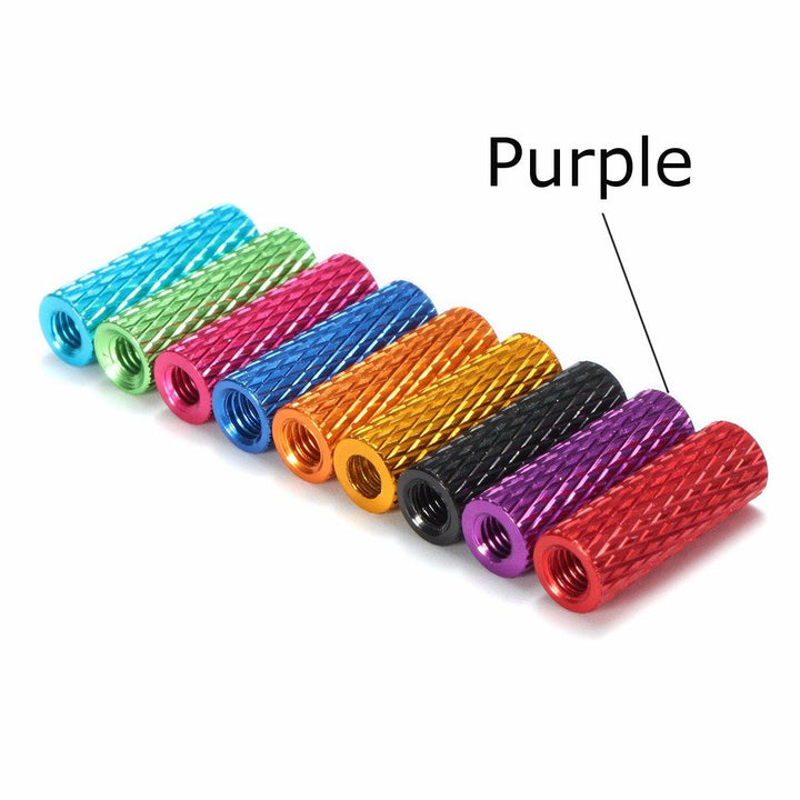 Suleve™ M3AS2 10Pcs M3 10mm Knurled Standoff Aluminum Alloy Anodized Spacer - MRSLM