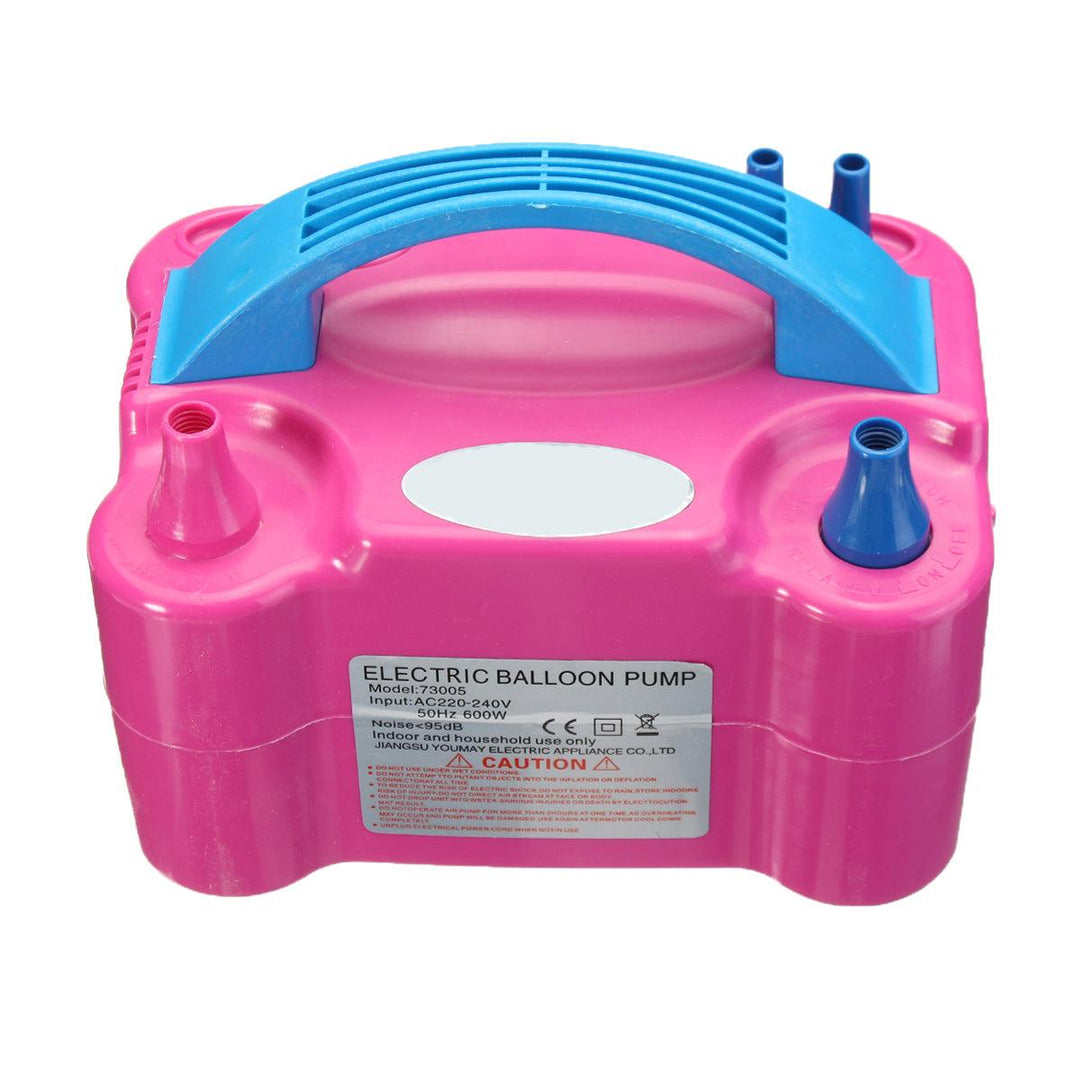 600W High Power Portable Electric Balloon Pump Two Nozzles Inflator Air Blower (EU Plug) - MRSLM