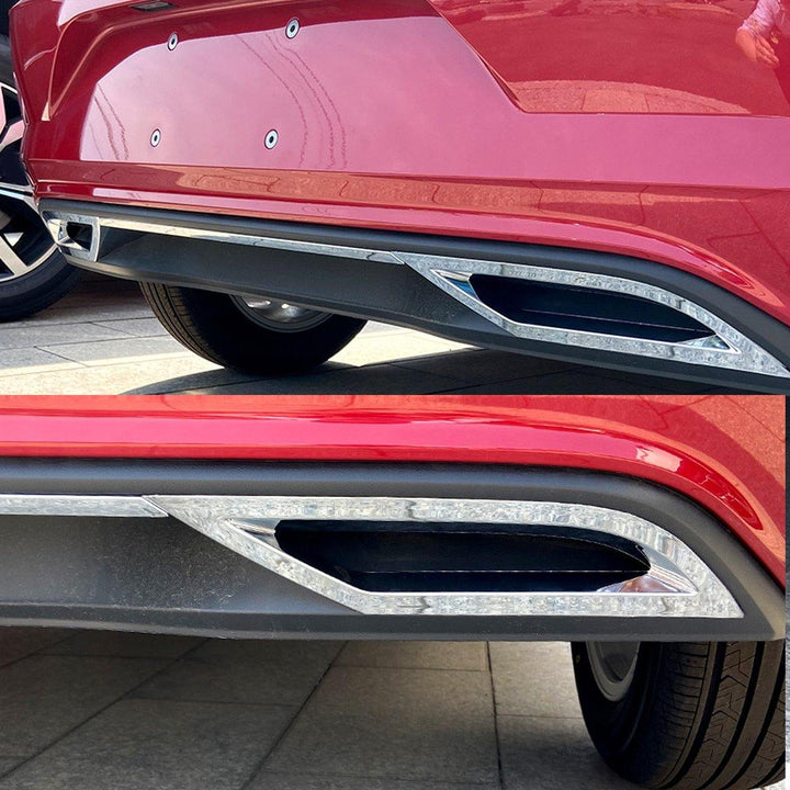 3pcs/Set Rear Bumper Diffuser Lip Spoiler Exhaust Strip Cover Trim For VW MK6 - MRSLM
