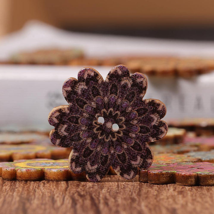 Antique Bohemian Style Buttons Scrapbooking Crafts Handmade Home Decoration Sewing Supplies - MRSLM