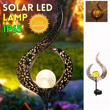 LEDWarm White Light Solar Light Pole Solar Flame Light Antique Solar Street Light Garden Light Lawn Light - MRSLM