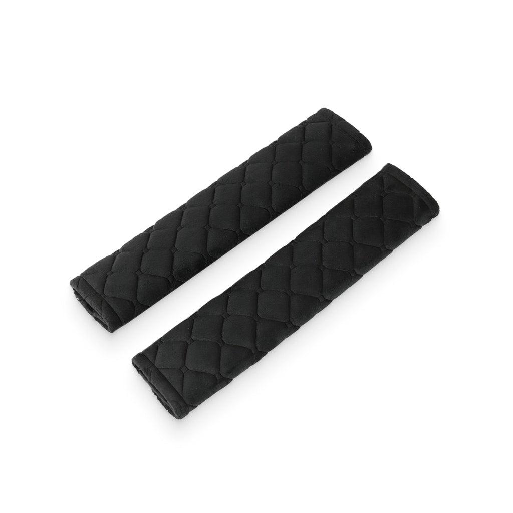 Black Polyester-Cloth Seat Belt Covers - MRSLM