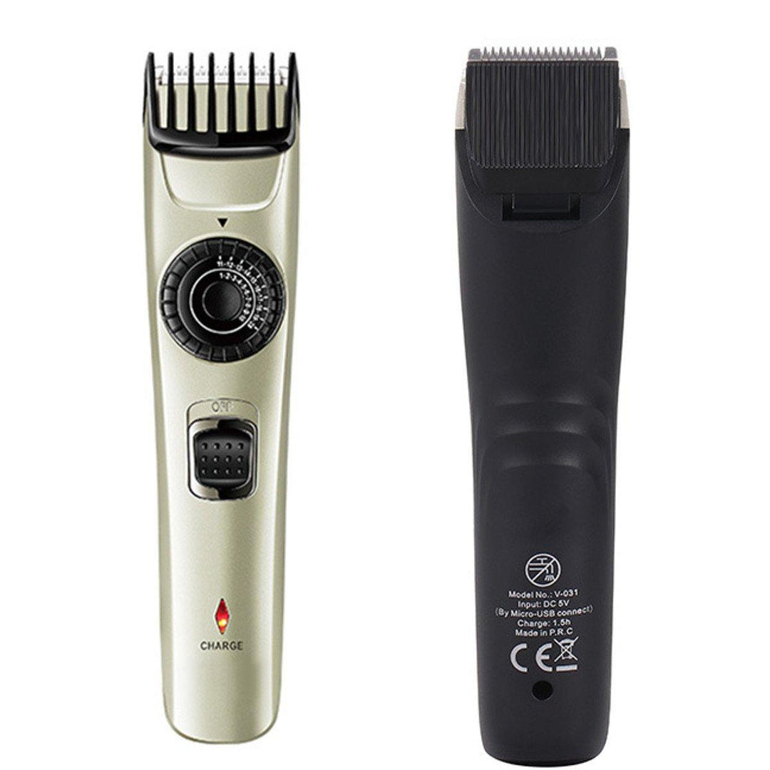 USB Rechargeable Electric Hair Clipper Trimmer Shaver Waterproof Adjustable Limit Comb - MRSLM