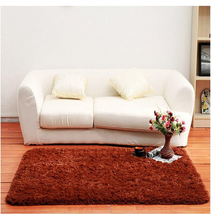 90x160cm Bedroom Short Floss Floor Carpet Mat Soft Shaggy Blanket Non Slip Living Room Rug - MRSLM