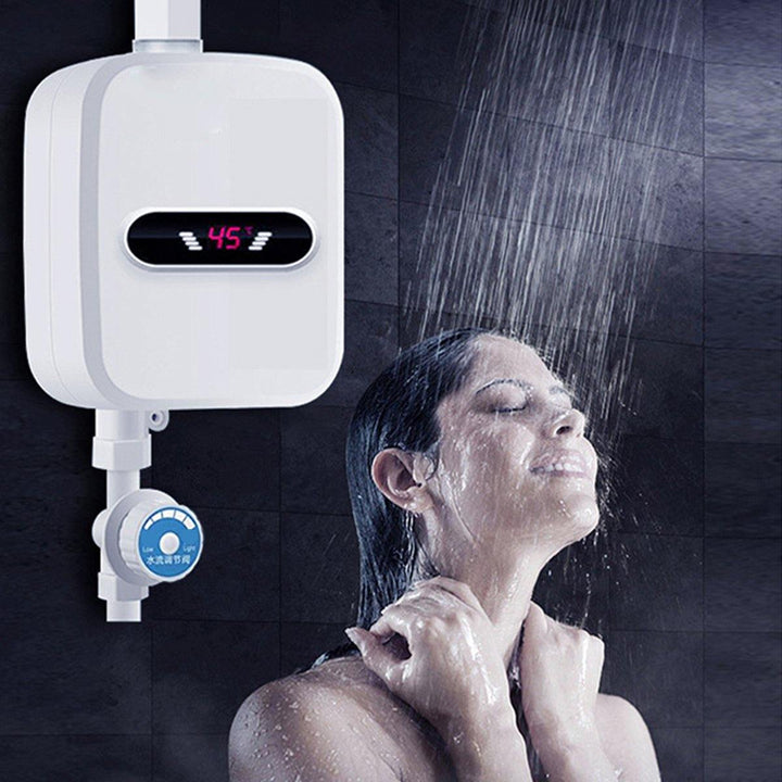 Electric Tankless 3500W Mini Instant Hot Water Heater Kitchen Faucet Tap Heating - MRSLM