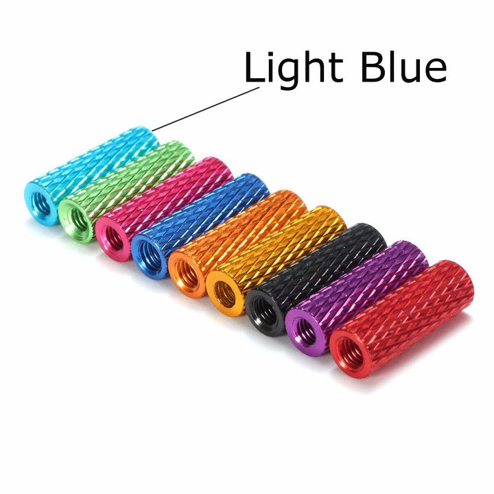 Suleve™ M3AS2 10Pcs M3 10mm Knurled Standoff Aluminum Alloy Anodized Spacer - MRSLM