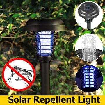 Solar Powered LED Light Mosquito Pest Bug Zapper Insect Killer Lawn Lamp Garden - MRSLM