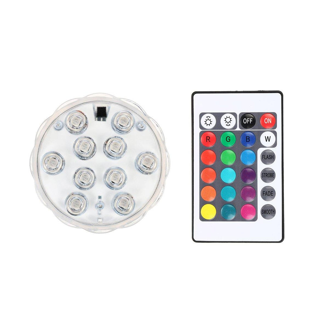 1/2/4Pcs LED RGB Submersible Swimming Pool Light Remote Underwater Pond Lamp Bulbs IP68 - MRSLM