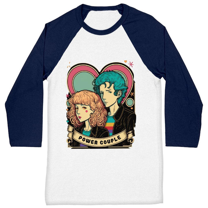 Power Couple Baseball T-Shirt - Love T-Shirt - Art Baseball Tee - MRSLM