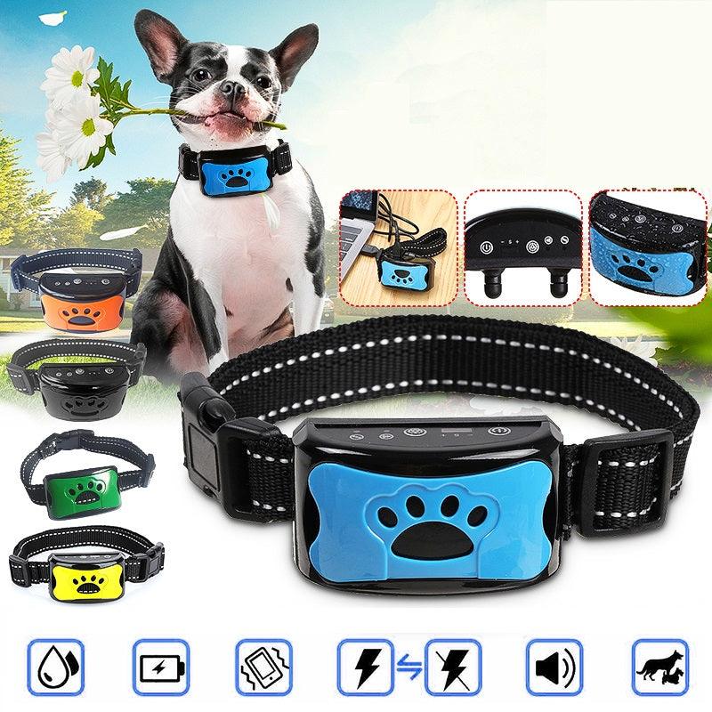 Dog Training Collar Anti Bark Electric Shock Vibration Remote With Customized Audio Commands for Pet Dog Training Collar - MRSLM