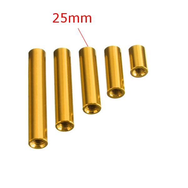 Suleve™ M3AR6 M3 Aluminum Alloy Standoff Studs 10-35mm Gold Round PCB Board Spacers Standoffs 10pcs - MRSLM