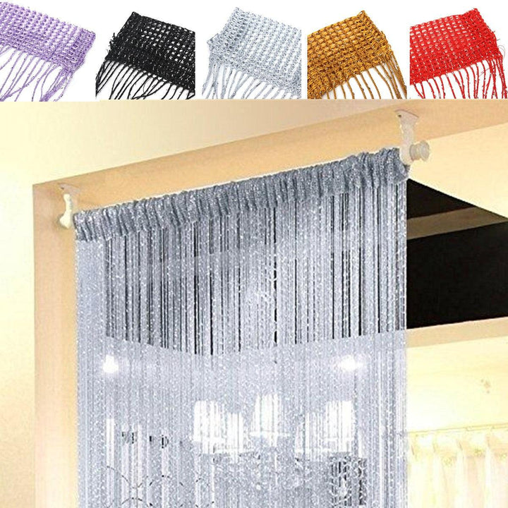 String Door Curtains Bead Window Panel Room Divider Crystal Tassel Fringe Beaded - MRSLM