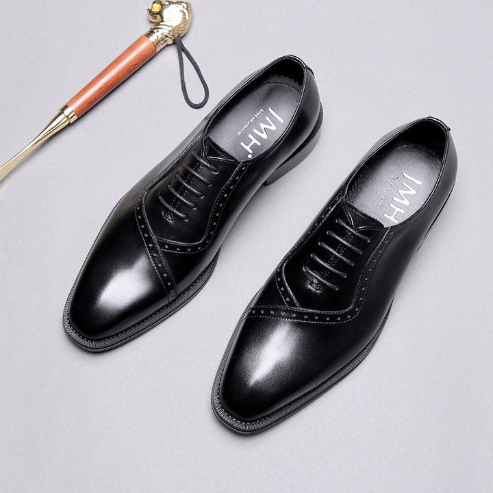 Business Carved Pointed Retro Wedding Shoes Men - MRSLM