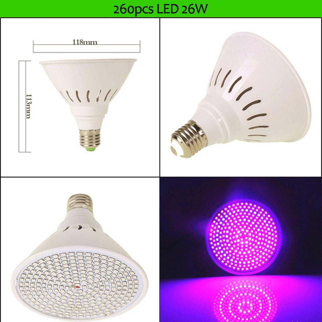 15W 20W 26W E27 LED Bulb Grow Light for Indoor Flower Plant Growth Seedling US Plug AC85-265V - MRSLM