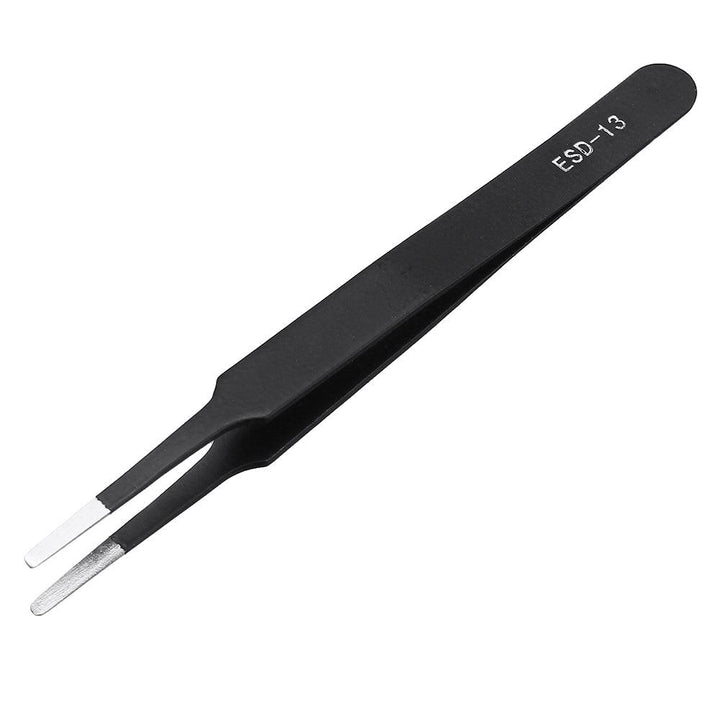 PARON Stainless Steel Anti-static Curved Straight Tip Forceps Precision Soldering Tweezer Electronic ESD Tweezers Tool ESD-10/ESD-11/ESD-12/ESD-13/ESD-14/ESD-15 - MRSLM