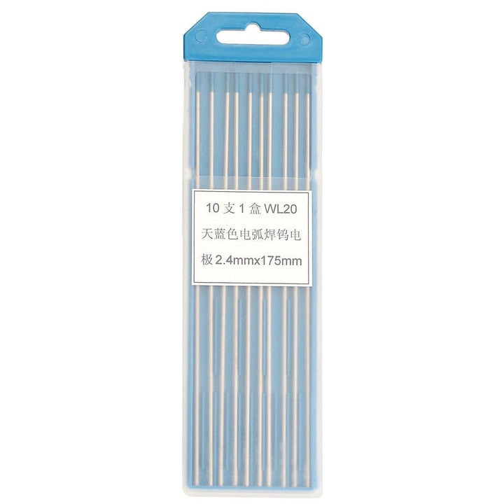 10Pcs Tungsten 2 Percent Lanthanated Blue Tip TIG Electrodes WL20 Welding Rods - MRSLM