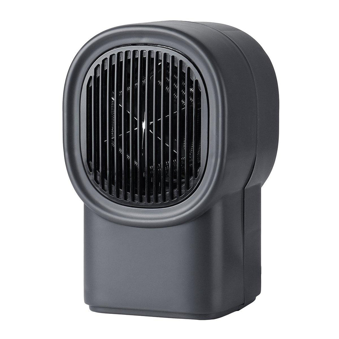 500W Portable Mini Electric Heater Fan Handy Air Warmer Silent Winter Home Office (Grey) - MRSLM