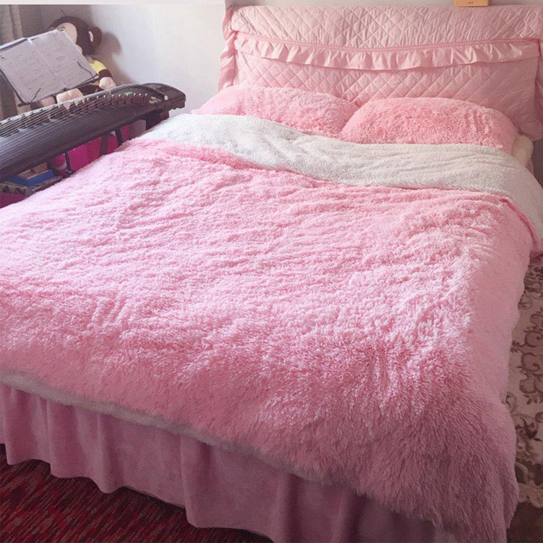 Large Soft Warm Shaggy Double Sized Fluffy Plush Blanket Throw Sofa Blankets Bed Blanket Bedding Accessories - MRSLM